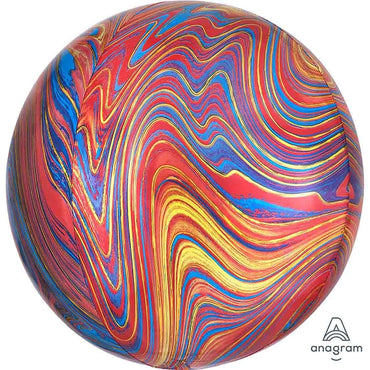 Colourful Marblez Orbz Foil Balloons 38cm x 40cm  Each