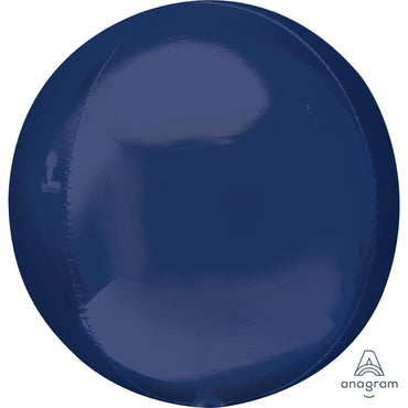 Navy Blue Orbz Foil Balloons 38cm x 40cm  Each