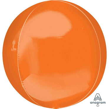 Orange Orbz Foil Balloon 38cm x45cm Each