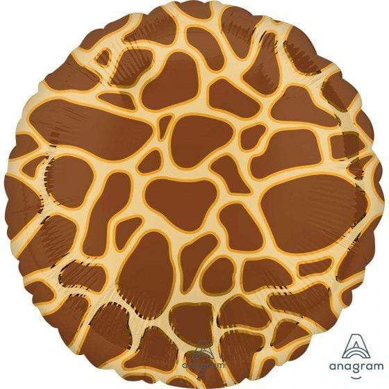 Jungle Animal Giraffe Print Foil Balloon 45cm Each