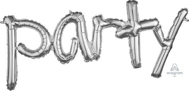 Phrases Freestyle Phrases Party Silver Foil Balloon 93cm x 40cm Each