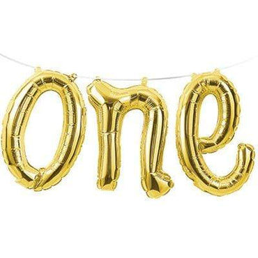 Script One Gold Foil Balloon 76cm x 48cm Each