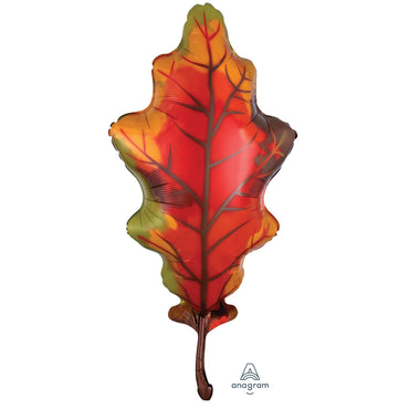 Autumn Oak Leaf Supershape Foil Balloon 50cm x 106cm Each