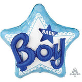 Baby Shower Boy Supershape Foil Balloon 81cm Each