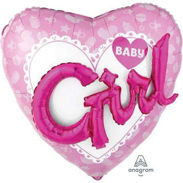 Baby Shower Celebrate Baby Girl Supershape Foil Balloon 91cm Each