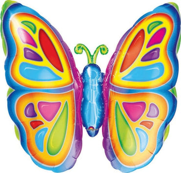 Bright Butterfly SuperShape Foil Balloon 63cm x 63cm Each