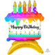 Happy Birthday Cake Foil Balloon 60cm x 88cm Each