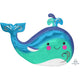 Happy Whale Supershape Foil Balloon 86cm x 60cm Each