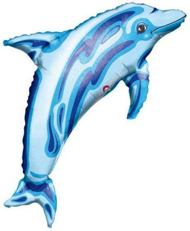 Ocean Blue Dolphin Supershape Foil Balloon 84cm x 56cm Each