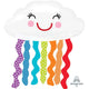 Rainbow Smiling Cloud Supershape Foil Balloon 76cm x 45cm Each