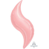 SuperShape Pastel Pink Curve Foil Balloon 91cm Each