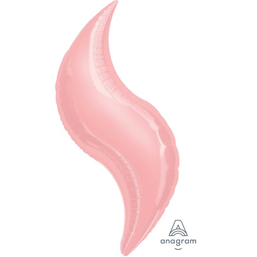 SuperShape Pastel Pink Curve Foil Balloon 91cm Each