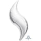 SuperShape Silver Curve Foil Balloon 107cm Each