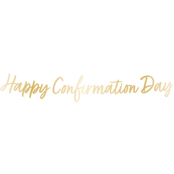 Botanical Celebration Happy Confirmation Day Letter Banner FSC 1.6m Each