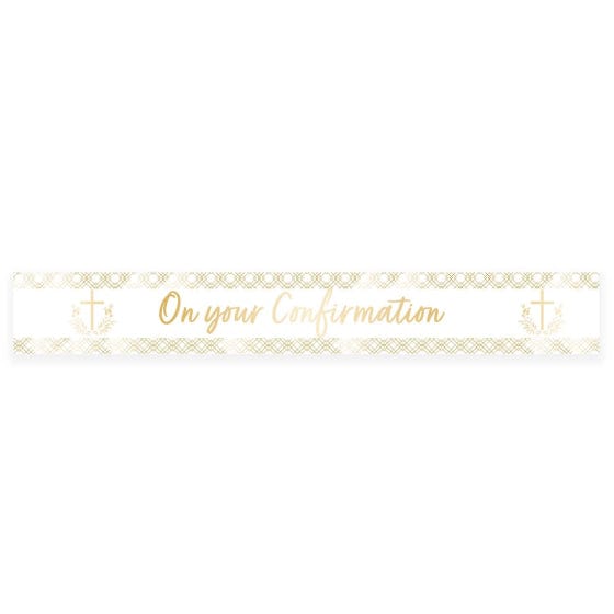 Botanical Celebration On your Confirmation Foil Banner 2.7m Each