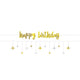 Happy Birthday & Stars Foil Ribbon Silver & Gold Banner Kit 2pk