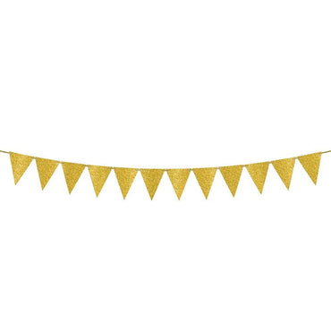 Sparkle Gold Large Paper Pennant Banner