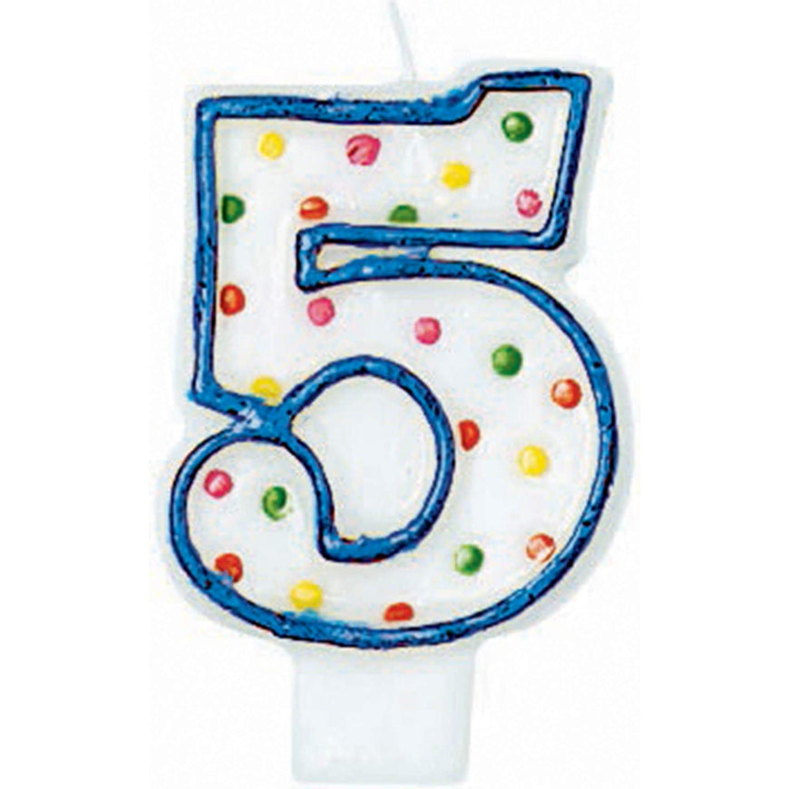 #5 Polka Dots Flat Candle Each