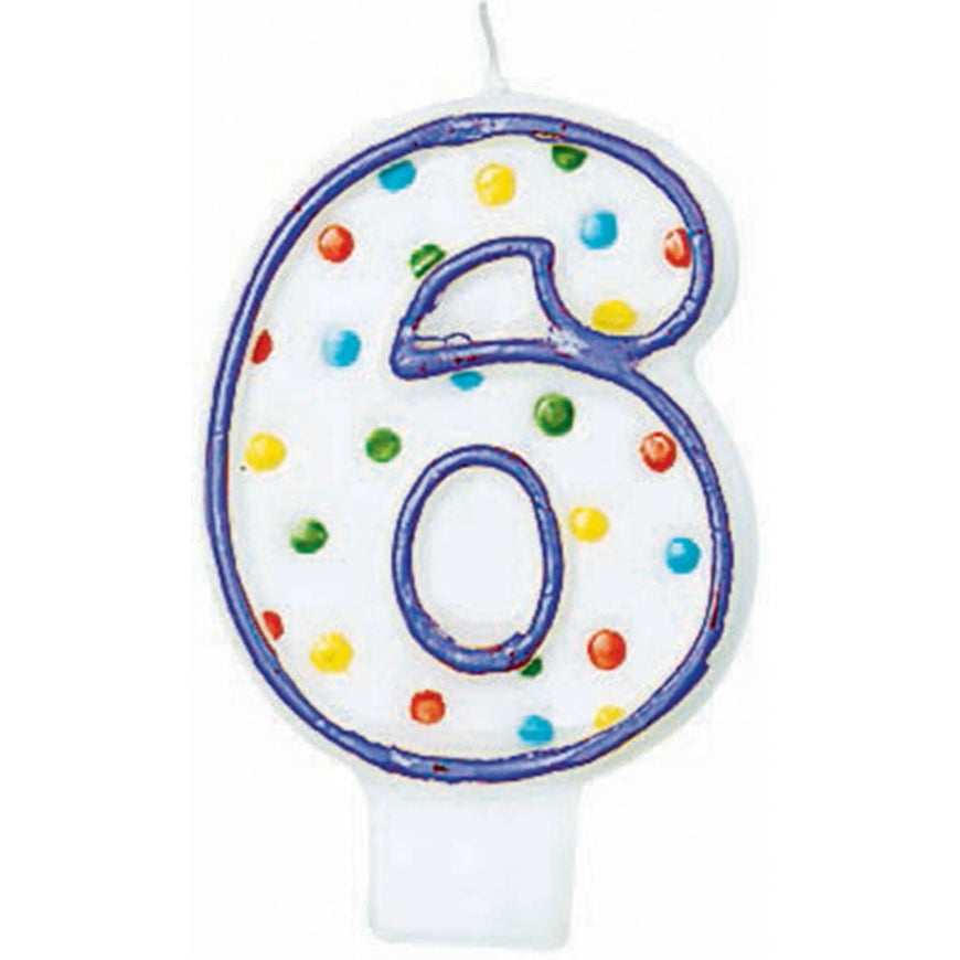 #6 Polka Dots Flat Candle Each