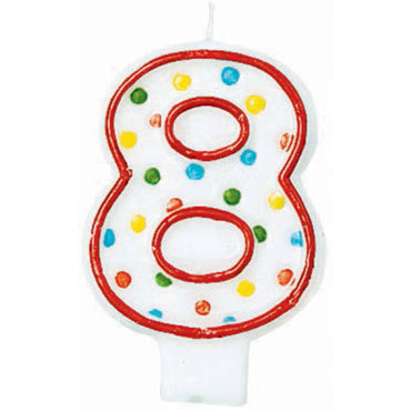 #8 Polka Dots Flat Candle Each