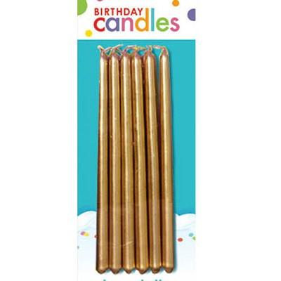 Birthday Taper Gold Candle 12pk