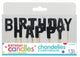 Glitter Black Happy Birthday Pick Candles 13pk