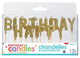 Metallic Gold Happy Birthday Pick Candles 13pk