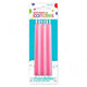 Pink Birthday Taper Candles 12pk