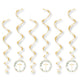 Botanical Celebration Spiral Swirls Hanging Decorations FSC 6pk