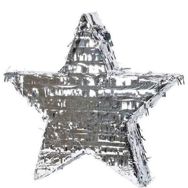 Silver Foil Star 2D Shape Pinata