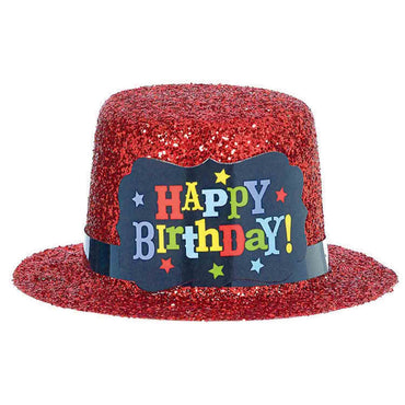 Birthday Brights Glitter Plastic Mini Hat 5cm Each