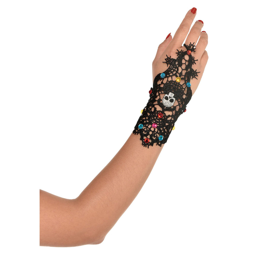 Day Of The Dead Hand Bracelet with Ring Each