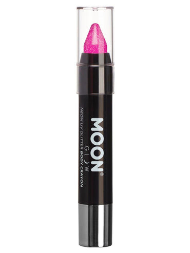 Magenta Neon UV Glitter Body Crayons 3.2g Each