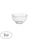 Clear Hammered Look Premium Bowls 369ml 3pk