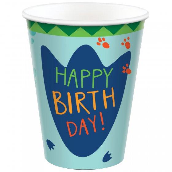 Dino-Mite Party Dinosaur Paper Cups 266ml 8pk