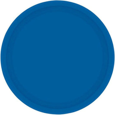 Bright Royal Blue NPC Round Paper Plates 17cm 20pk