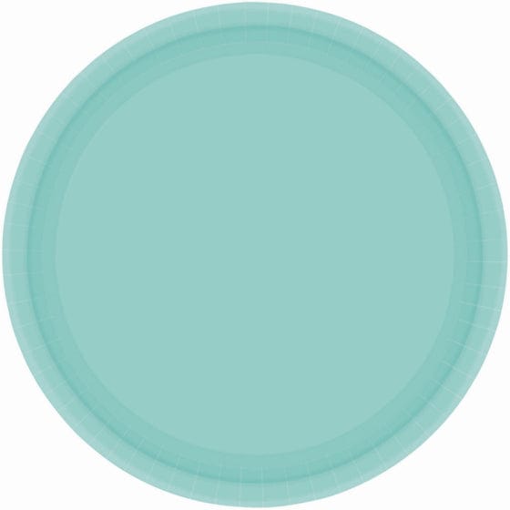 Robin's Egg Blue NPC Round Paper Plates 17cm 20pk