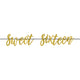 Elegant Sixteen Blush Gold Sweet Sixteen Glittered Ribbon Letter Banner 20cm x 3.65m Each - Party Savers