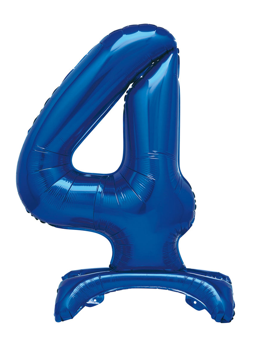 Number 1 Royal Blue Giant Standing Air Filled Foil Balloon 76.2cm Each