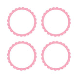 White Scalloped Labels 5pk - Party Savers