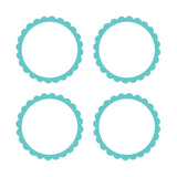 White Scalloped Labels 5pk - Party Savers