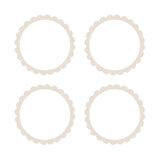 White Scalloped Labels 5pk - Party Savers