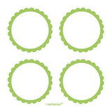 White Scalloped Labels 5pk - Party Savers