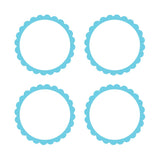 White Scalloped Labels 5pk - Party Savers