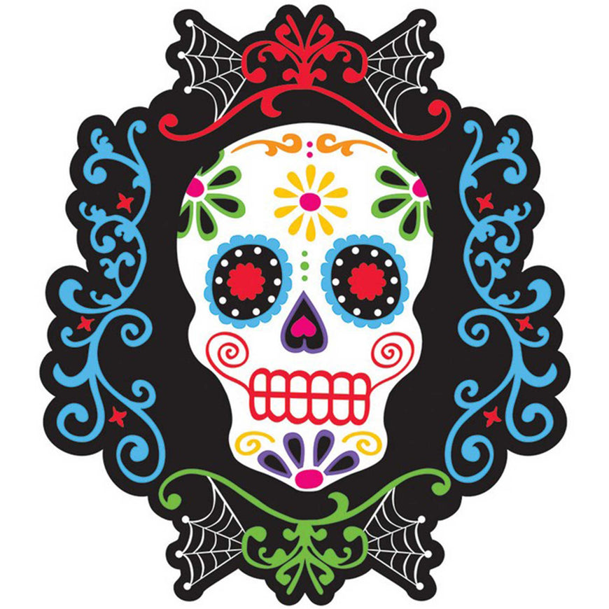 Day of the Dead Black & Bone Cutouts Each