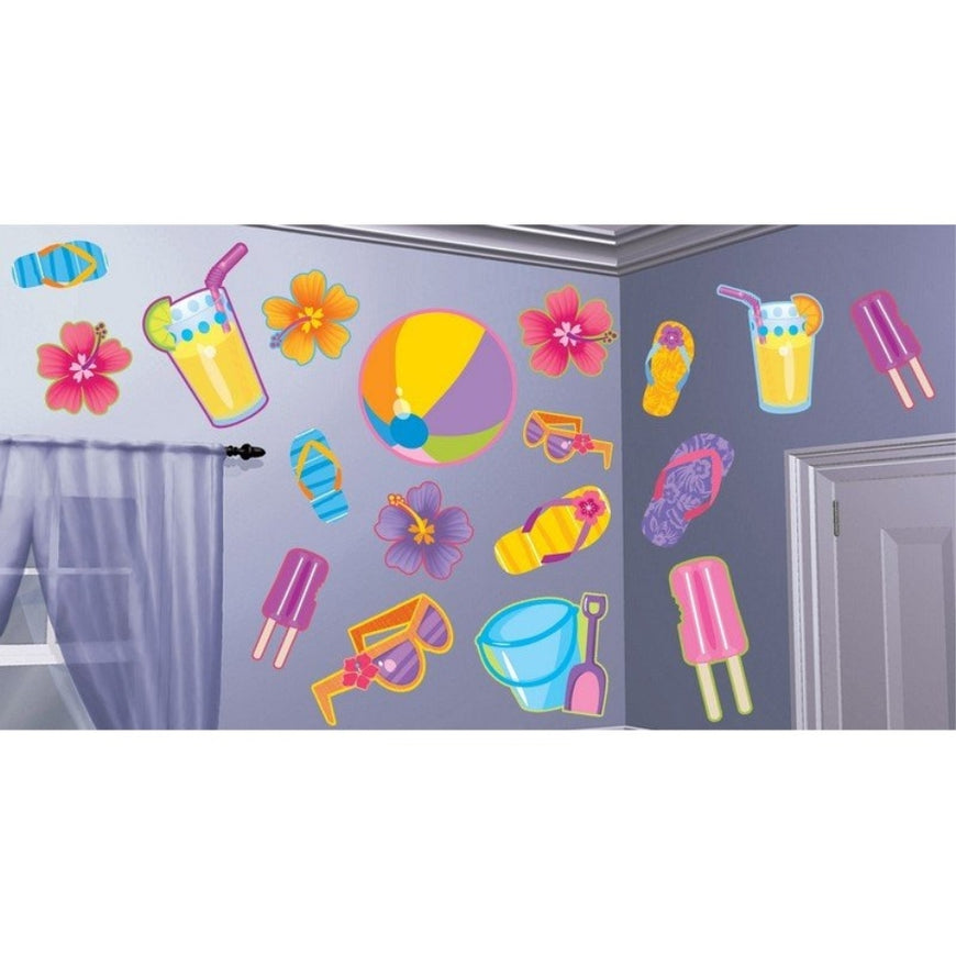 Summer Assortment Cardboard Cutouts - Printed Paper 30pk - Party Savers