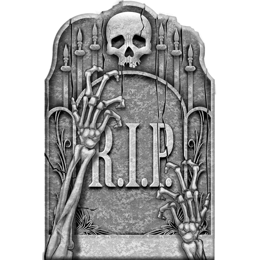 Cemetery Ghostly Arms Tombstone Styrofoam Decoration 55cm Each