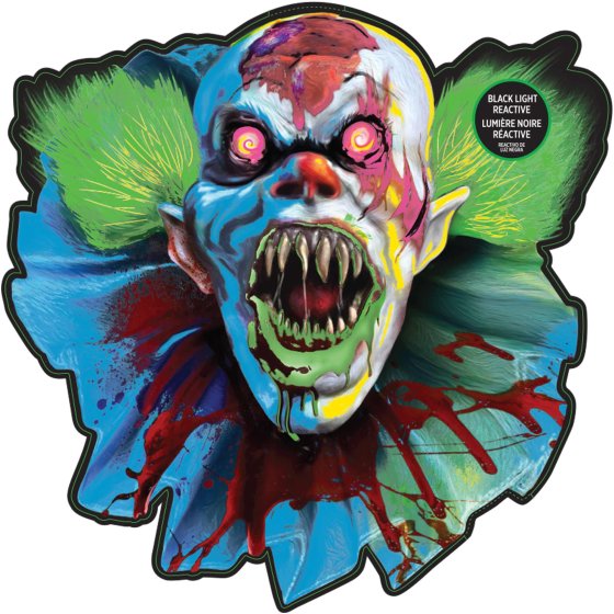 Creepy Carnival Cutout Black Light Reactive 39cm x 37cm Each