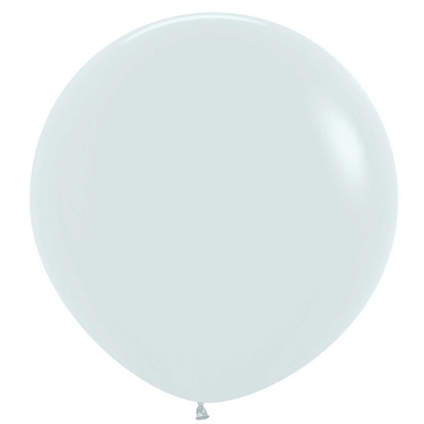 White Latex Balloons 60cm 3pk