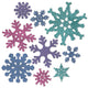 Snowflake Cutouts 5in-12in 9pk - Party Savers